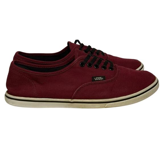 Vans Authentic Burgundy Canvas Sneakers Women's Size 8.5 Low Top Skate Sneakers - Picture 1 of 9